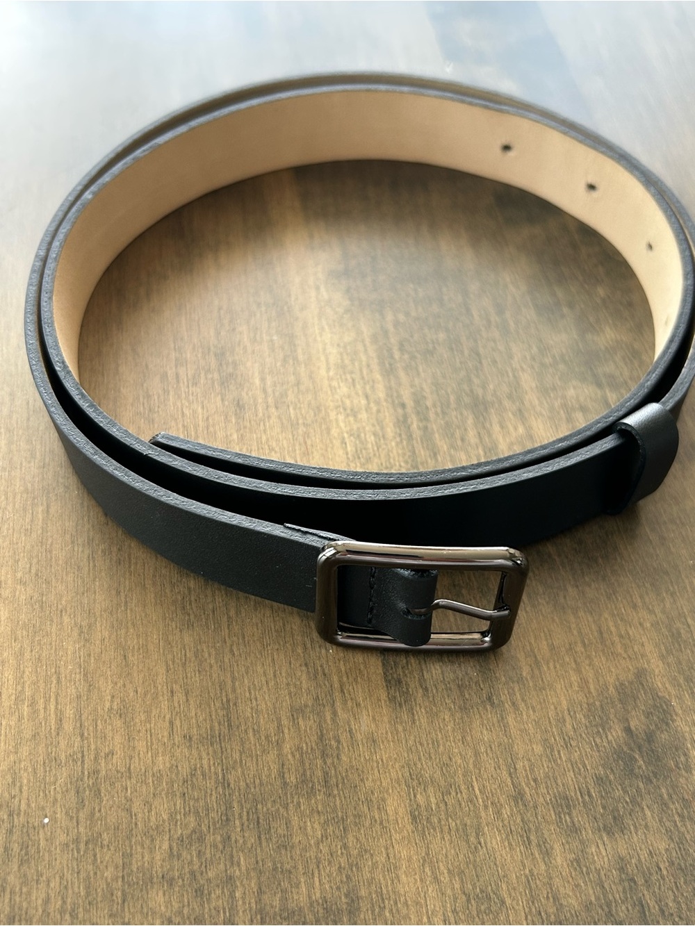 Classic Black Leather Women’s Belt